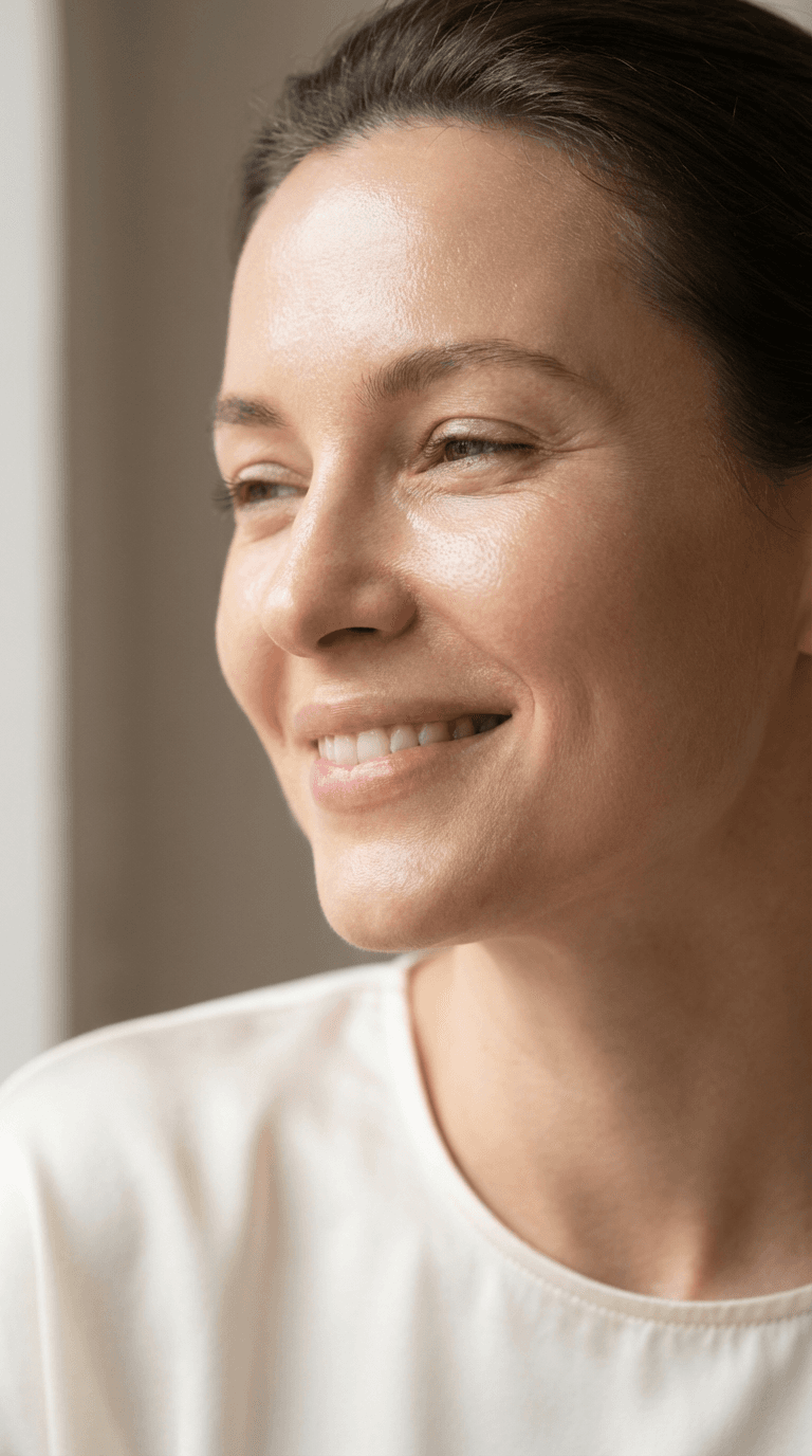 Pele radiante e sem manchas